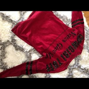 Red long sleeve top